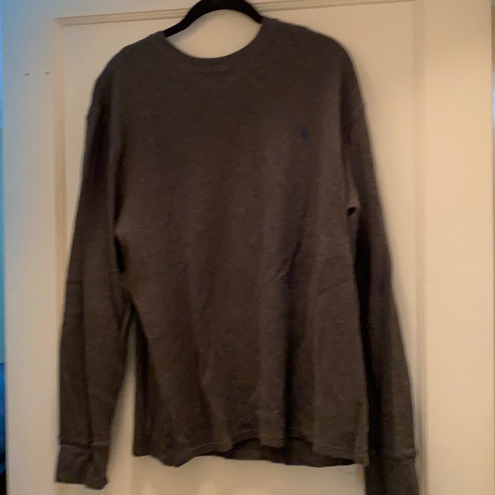 Polo gray waffle thermal longsleeve top size XL